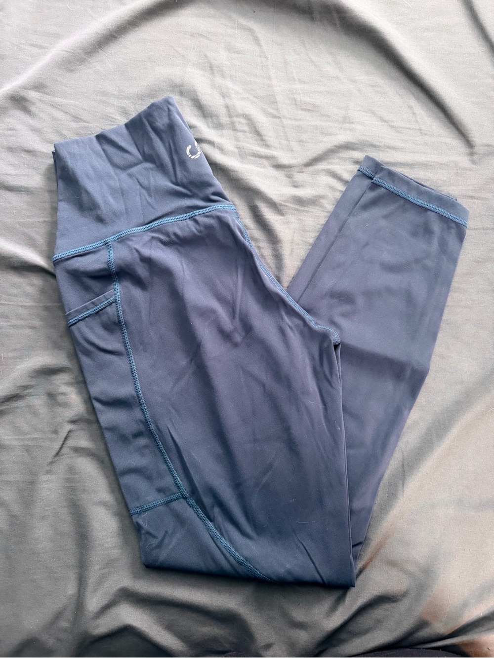 Kid's Navy Active Leggings with Side Pocket